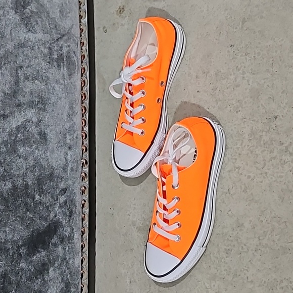 Orange Chuck Taylor All Star Canvas Unisex Low Top Shoes New! - Picture 4 of 7